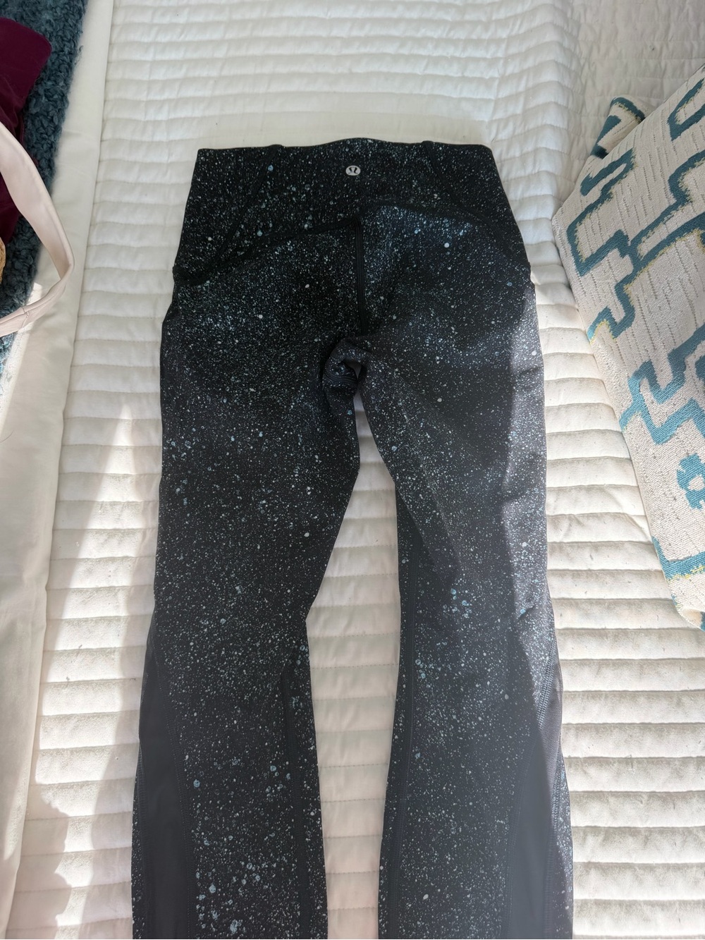 lululemon athletica Black Leggings with White Speckle